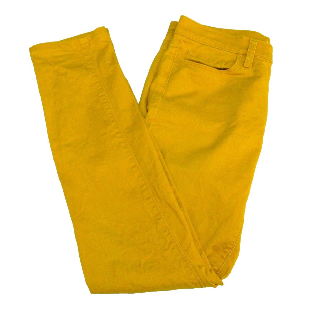 Loft Ann Taylor Womens Size 25/0 28x30 Yellow Skinny Jeans Denim Pants 5 Pockets